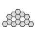 Hexagonal Shape 13 Unit Geometric Wall Light